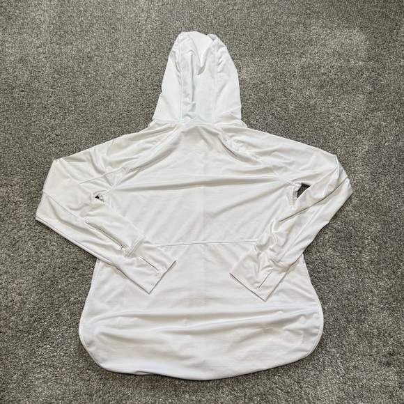 Athleta Pacific Baja UPF White Jacket Size Large Lightweight Zip-Up Hoodie - Picture 2 of 11